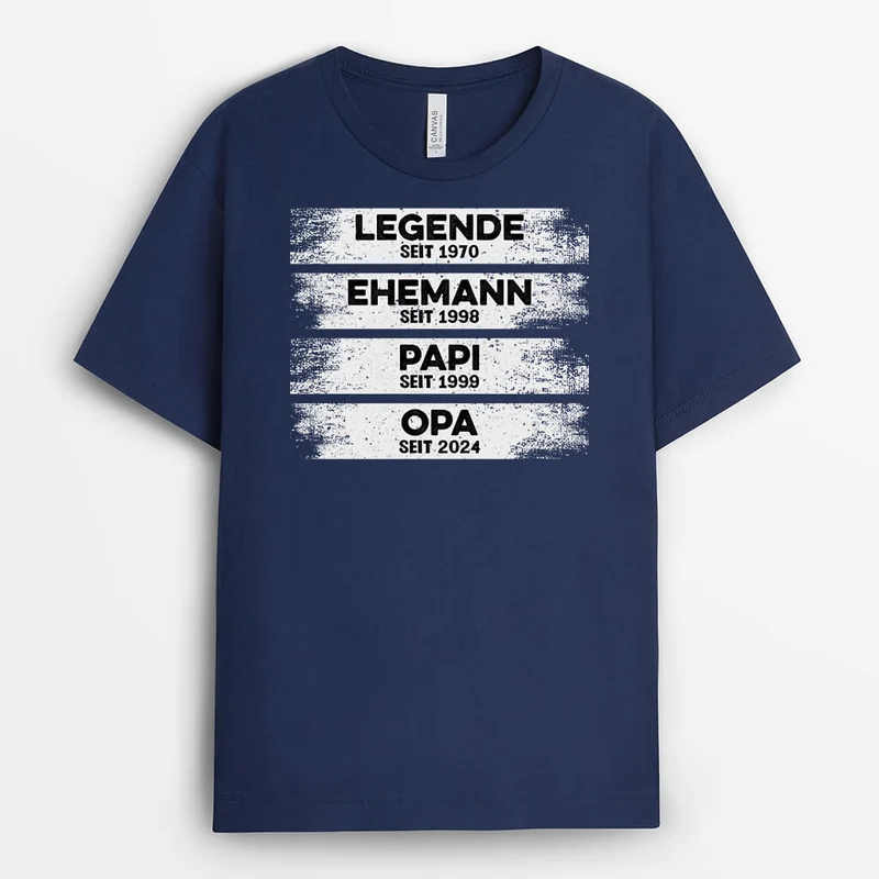 Legende Ehemann Papa Opa Seit - Personalisiertes Geschenk | T-shirt für Herren
