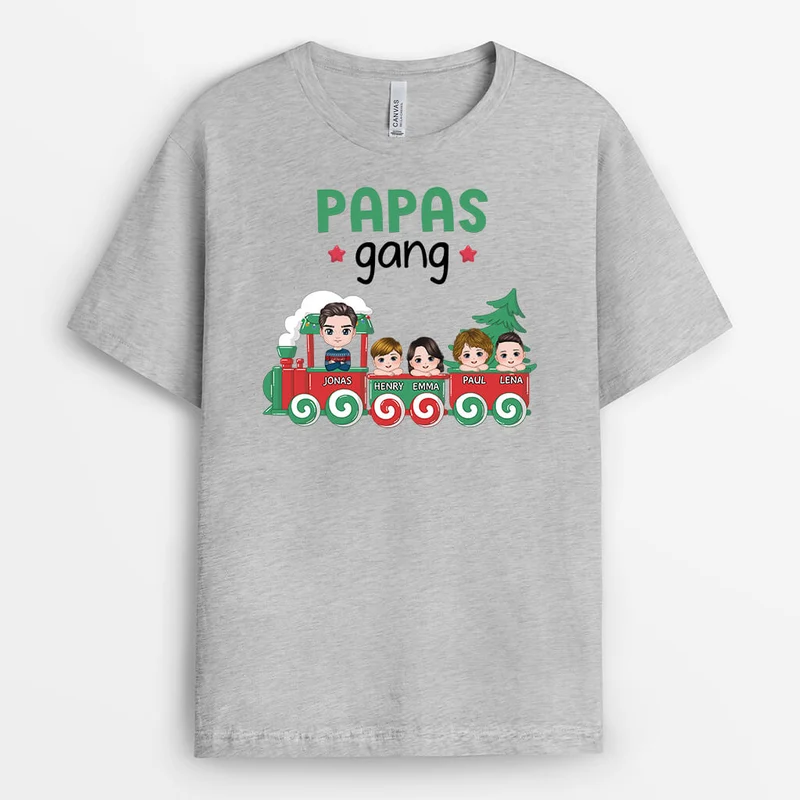 Opas/Papas Bande Und Weihnachtsbaum - Personalisiertes Geschenk | T-Shirt für Männer