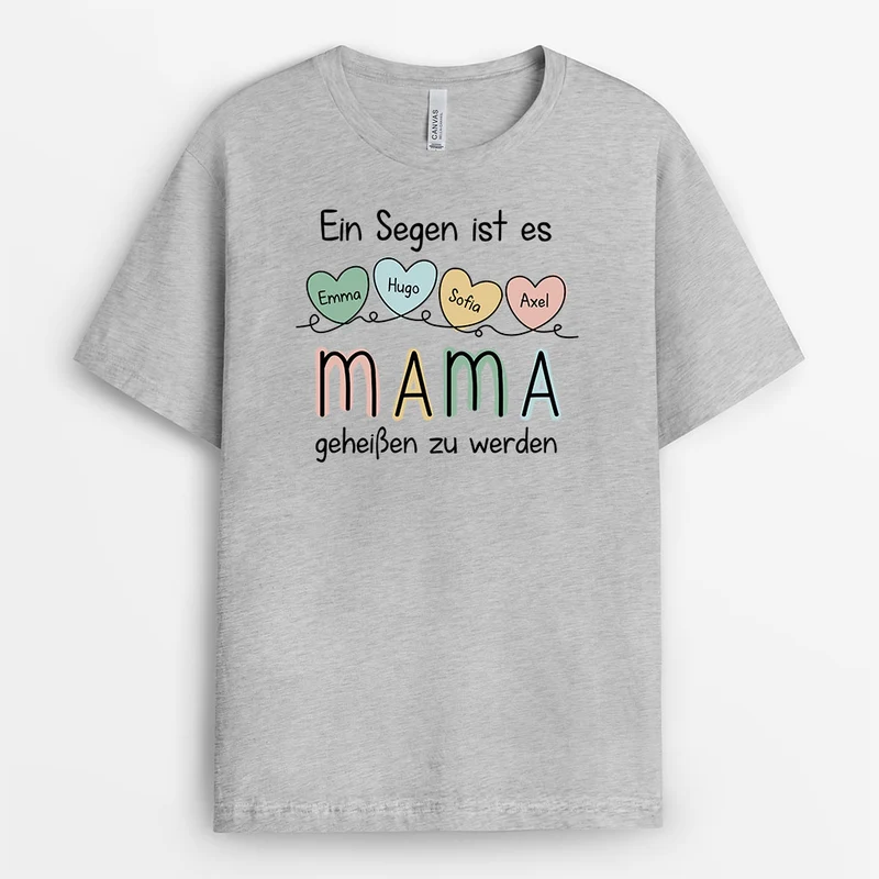 Ein Segen Ist Es Oma Geheißen Zu Werden - Personalisiertes Geschenk | T-Shirt für Omas