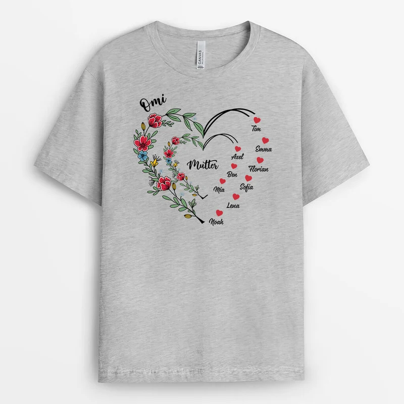 Oma Mama Und Kinder - Personalisiertes Geschenk | T-Shirt für Frauen