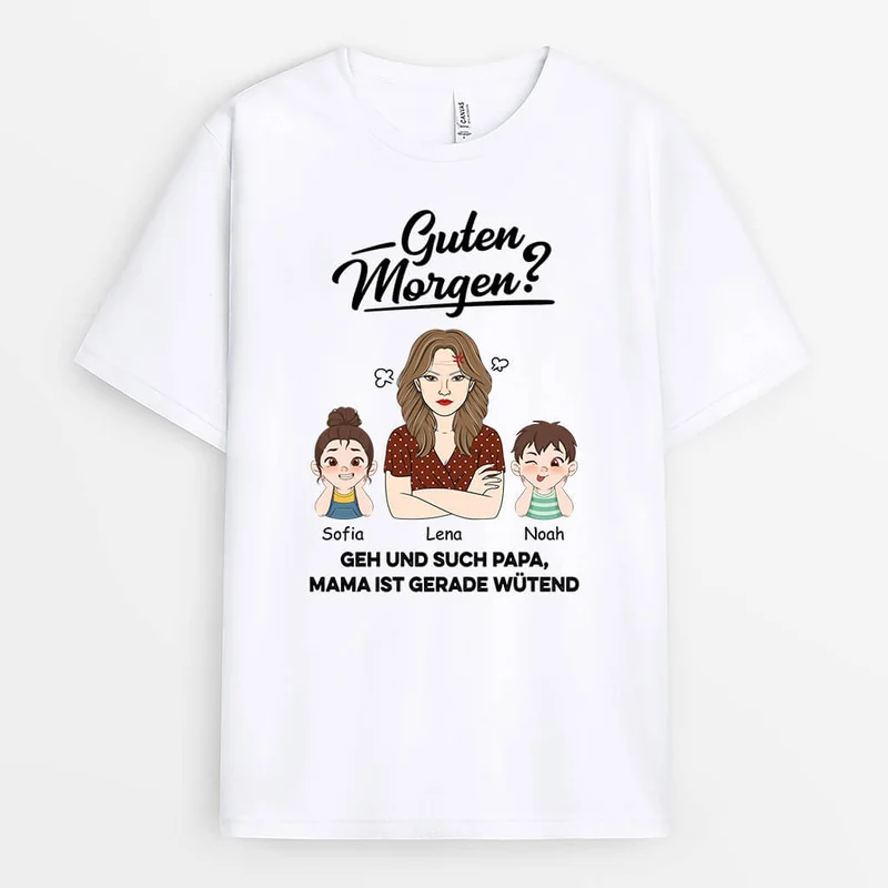 Guten Morgen Geh Und Such Papa - Personalisiertes Geschenk | T-shirt für Papas
