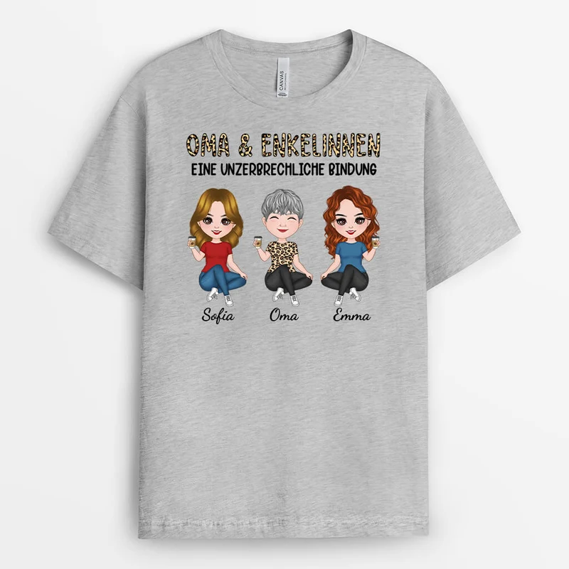 Mutter & Töchter Eine Unzerbrechliche Bindung - Personalisiertes Geschenk | T-shirt für Frauen