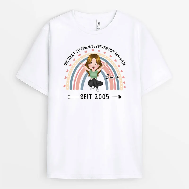 Personalisiertes Welt Verschönern 30 Geburtstag T-shirt