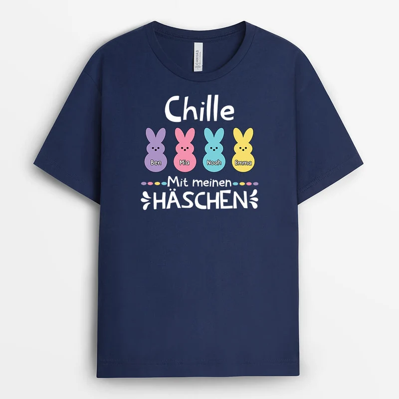 Chille Mit Meinen Häschen - Personalisiertes Geschenk | T-Shirt für Ostern