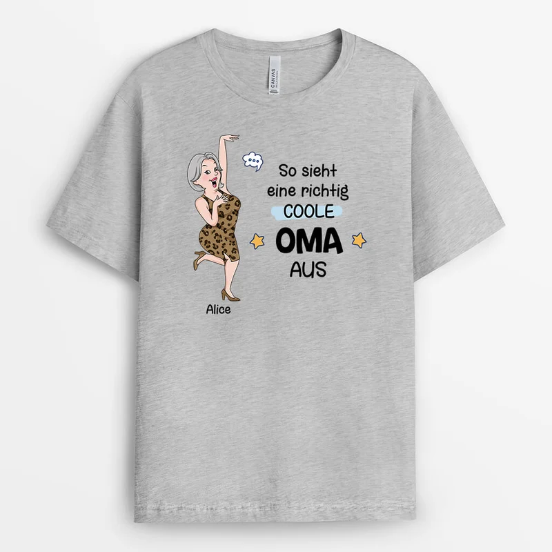So Sieht Ein Richtig Cooler Opa/Papa Aus - Personalisiertes Geschenk | T-Shirt für Männer