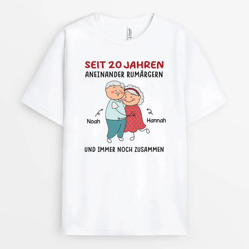 Seit 20 Jahren Aneinander Rumärgern Und Immer Noch Zusammen - Personalisiertes Geschenk | T-Shirt für Paare