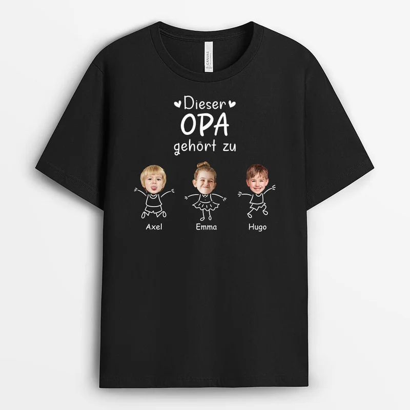 Diese Oma/Mama Gehört Zu - Personalisiertes Geschenk | T-Shirt mit Gesicht für Damen