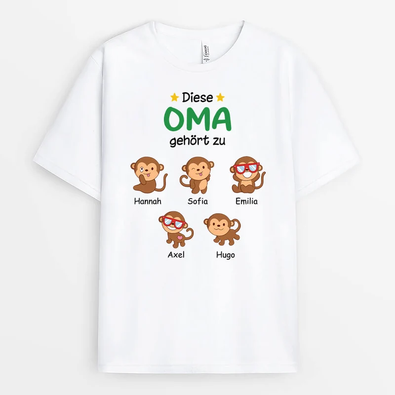 Diese Mama Gehört Zu ... Mit Affen - Personalisiertes Geschenk | T-shirt für Mamas