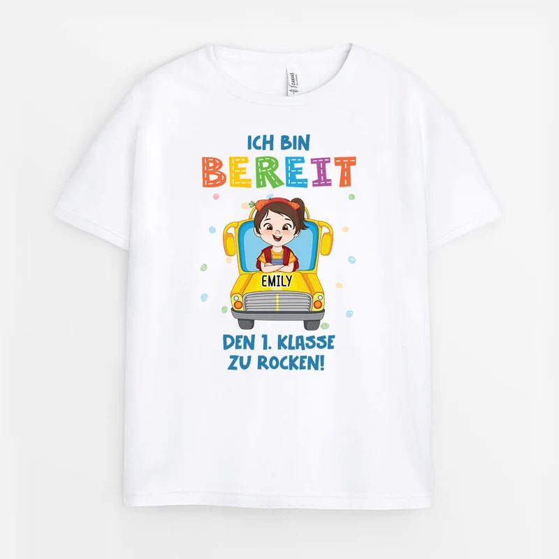 Ich Bin Bereit Den Kindergarten Zu Rocken - Personalisiertes Geschenk | T-Shirt für Kinder/Jugendliche