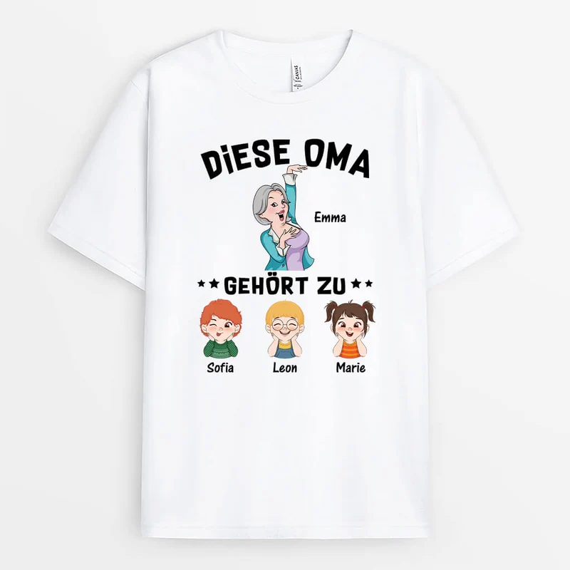 Diese Oma Gehört Zu - Personalisiertes Geschenk | T-Shirt für Omas