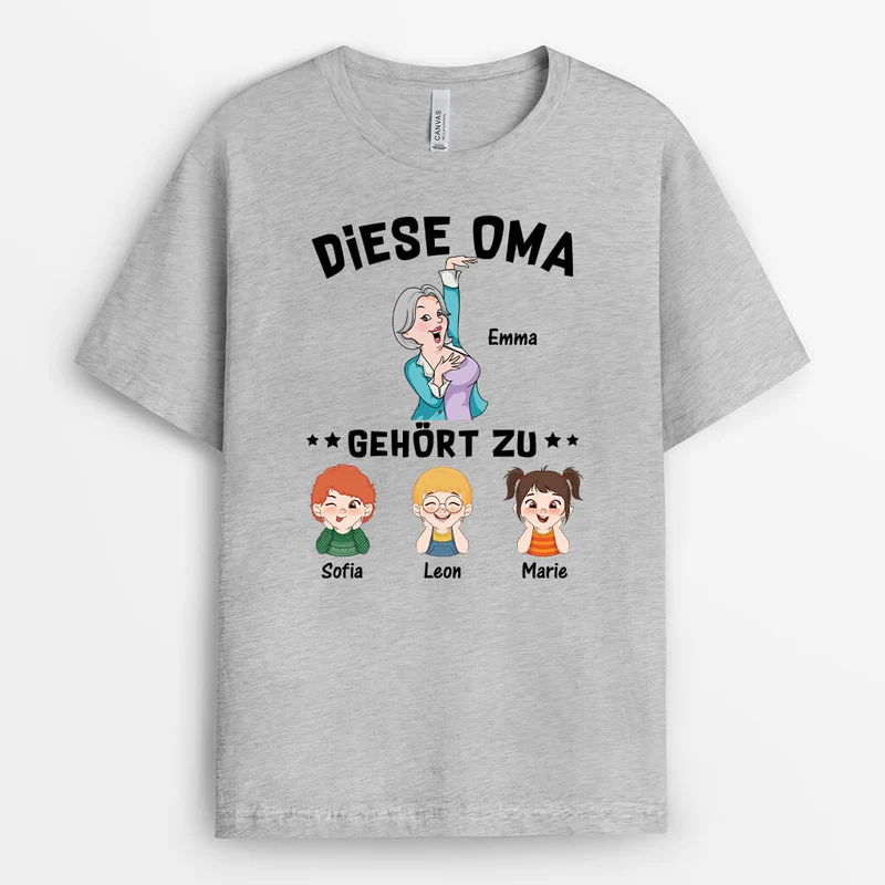 Dieser Opa Gehört Zu - Personalisiertes Geschenk | T-Shirt für Opas