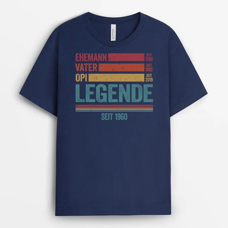 Ehemann Papa Opa Legende - Personalisiertes Geschenk | T-shirt für Herren