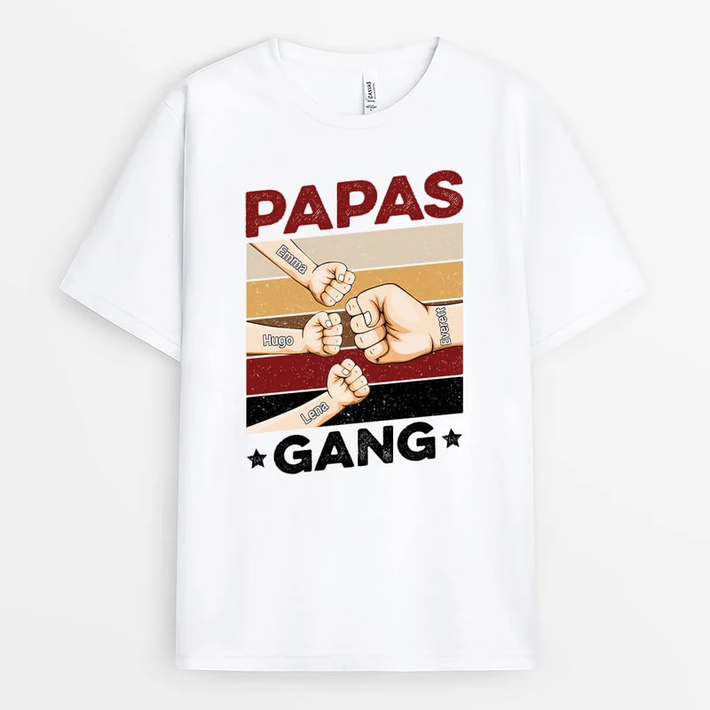 Papas Bande - Personalisiertes Geschenk | T-shirt für Papas