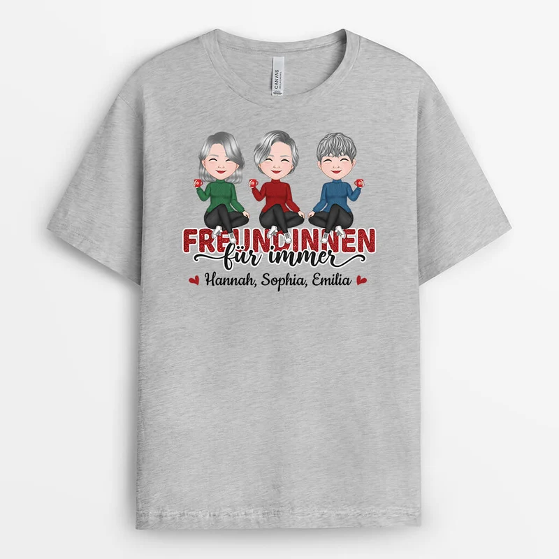 Schwestern Besties Für Immer - Personalisiertes Geschenk | T-shirt für Schwestern Freundinnen