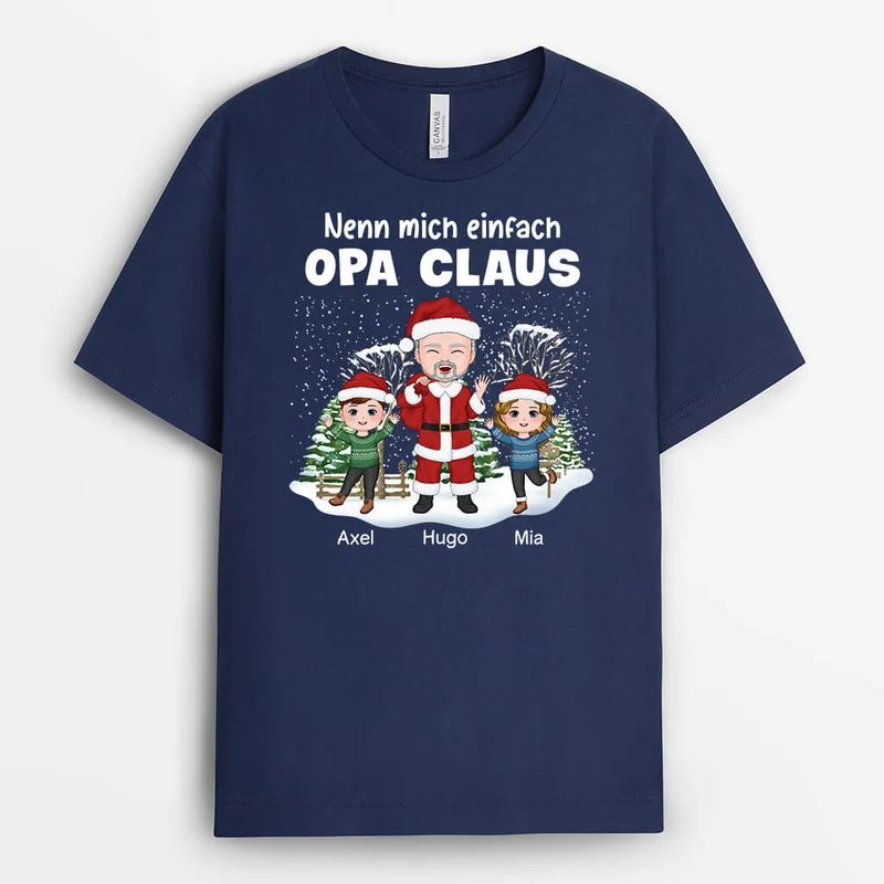 Nenn Mich Einfach Papa Klaus Weihnachten - Personalisiertes Geschenk | T-shirt für Papas