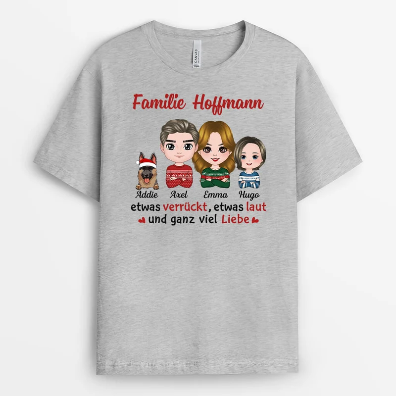 Familien T-shirt Zu Weihnachten - Personalisiertes Geschenk | T-shirt für die Familie