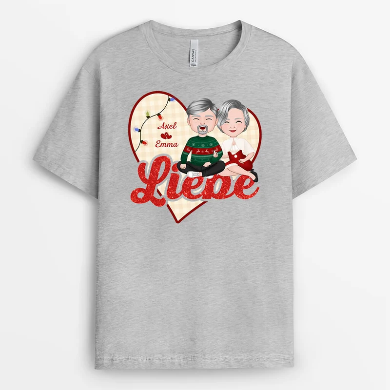 Liebe Zu Weihnachten - Personalisiertes Geschenk | T-shirt für Paare