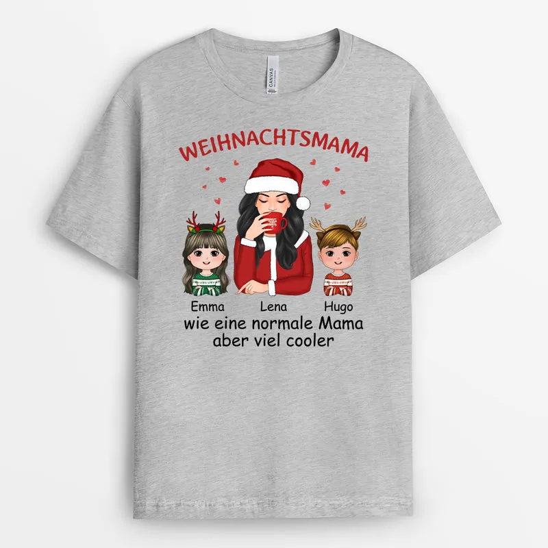 Coole Weihnachtsmama - Personalisiertes Geschenk | T-shirt für Mamas