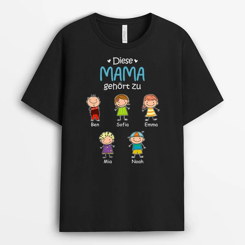 Diese Mama Oma Gehört Zu - Personalisiertes Geschenk | T-shirt für Mamas/Omas