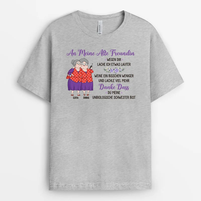 Alte Freunde - Personalisiertes Geschenk | T-shirt für beste Freundinnen