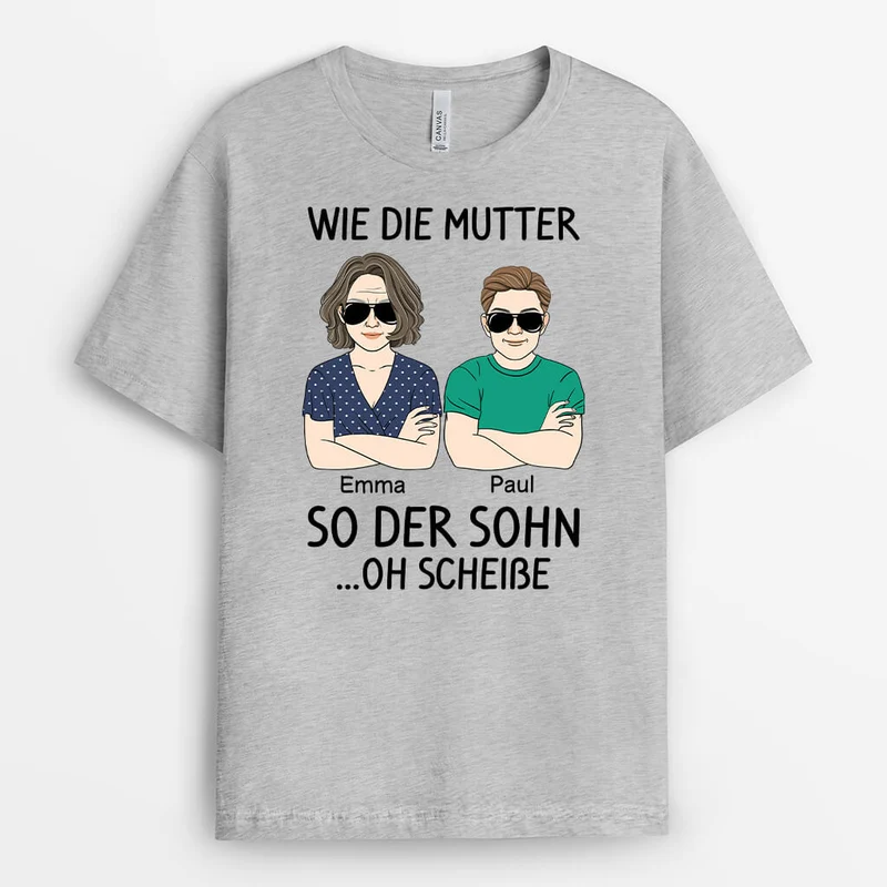 Wie Die Mutter So Die Tochter - Personalisiertes Geschenk | T-shirt für Mamas