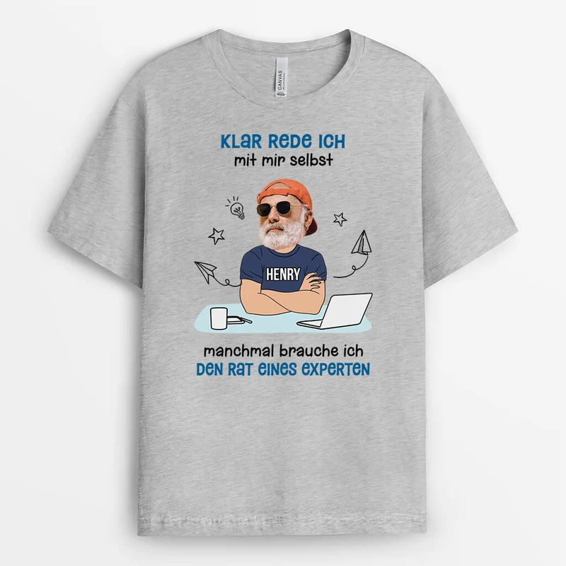 Klar Rede Ich Mit Mir Selbst Männer - Personalisiertes Geschenk | T-Shirt für Herren