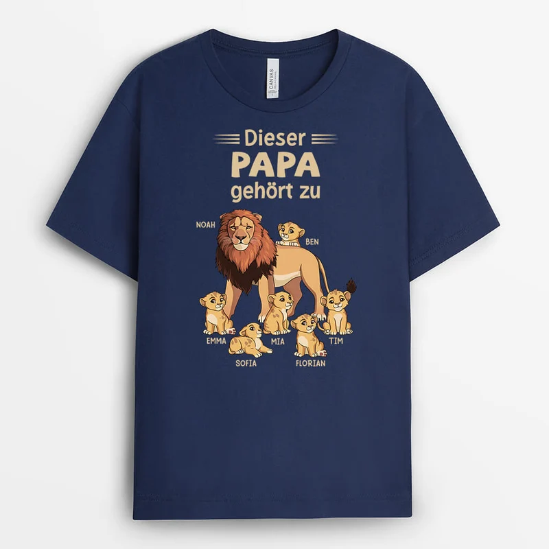 Dieser Opa Gehört Zu Löwe - Personalisiertes Geschenk | T-shirt für Opas