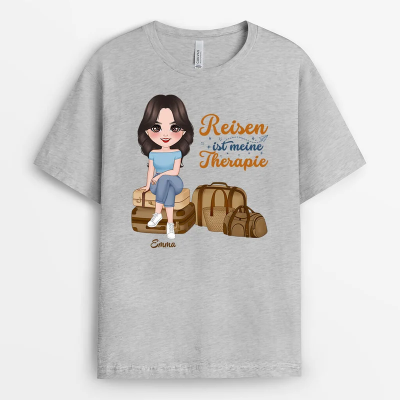 Reisen Ist Meine Therapie - Personalisiertes Geschenk | T-shirts für Reiseliebhaber