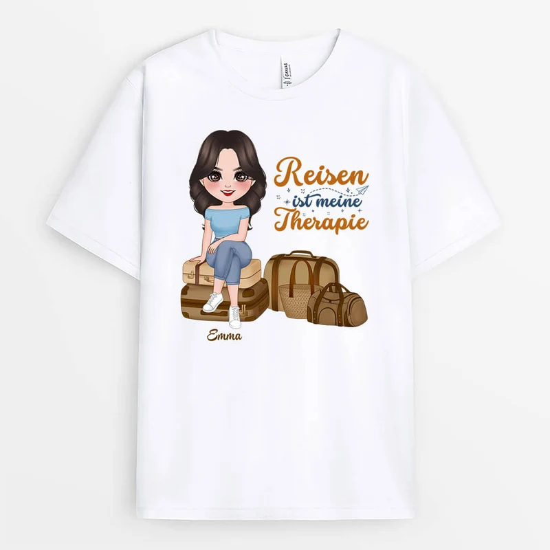 Reisen Ist Meine Therapie - Personalisiertes Geschenk | T-shirts für Reiseliebhaber