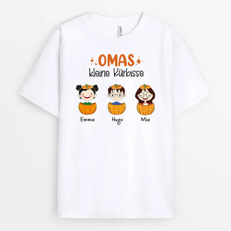 Personalisiertes Omas Süßer Kleiner Kürbis T-shirt