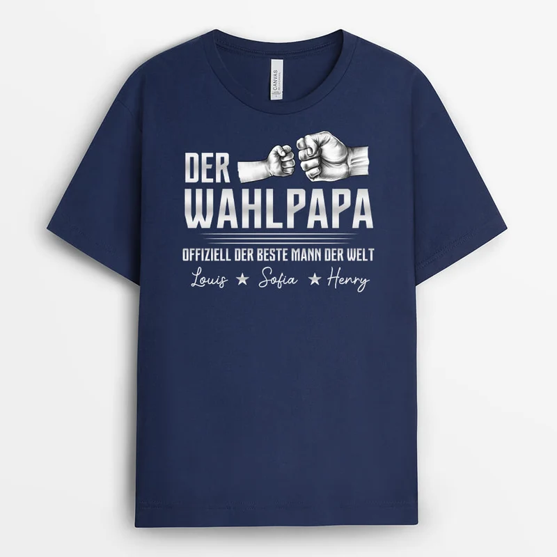 Offiziell Der Beste Mann Der Welt - Personalisiertes Geschenk | T-Shirt für Stiefväter