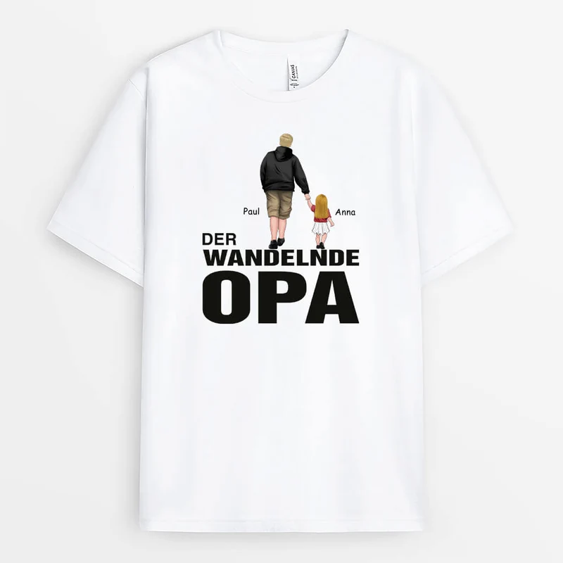 Der Wandelnde Papa/Opa - Personalisiertes Geschenk | T-Shirt für Männer