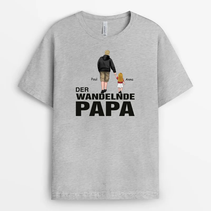 Der Wandelnde Papa/Opa - Personalisiertes Geschenk | T-Shirt für Männer