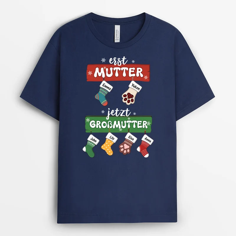 Früher Mama Jetzt Oma - Personalisiertes Geschenk | T-Shirt für Damen