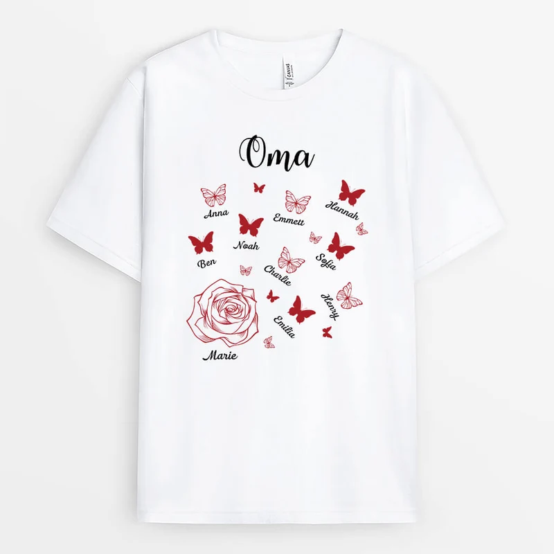 Oma Und Enkelkinder - Personalisiertes Geschenk | T-Shirt für Omas
