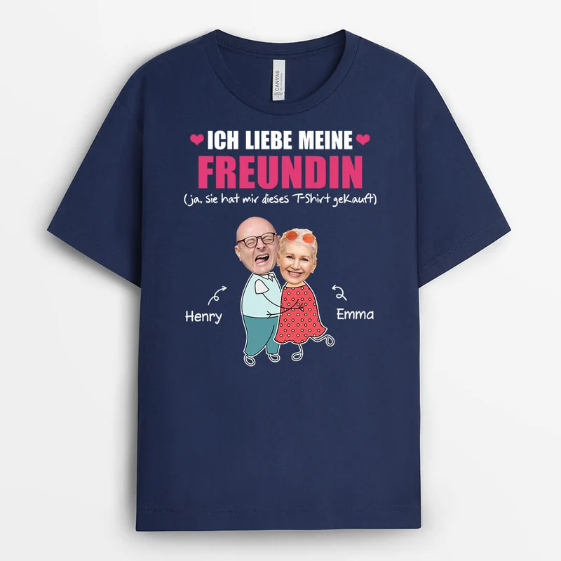 Ich Liebe Meine Freundin - Personalisiertes Geschenk | T-Shirt für Paare