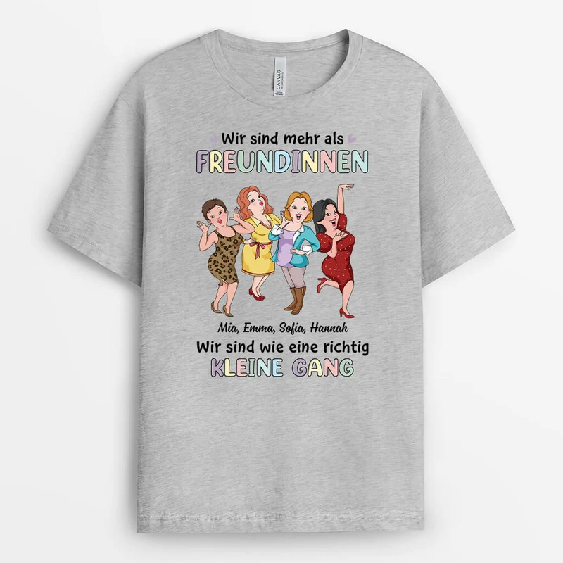 Wir Sind Mehr Als Schwestern Wir Sind Wie Eine Richtig Kleine Gang - Personalisiertes Geschenk | T-Shirt für Geschwister