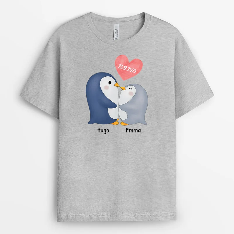 Pinguinen - Personalisiertes Geschenk | T-Shirt für Paare
