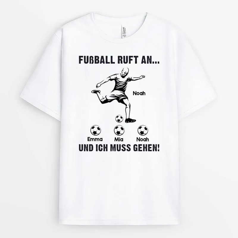 Fußball Ruft An Ich Muss Gehen - Personalisiertes Geschenk | T-Shirt für Herren