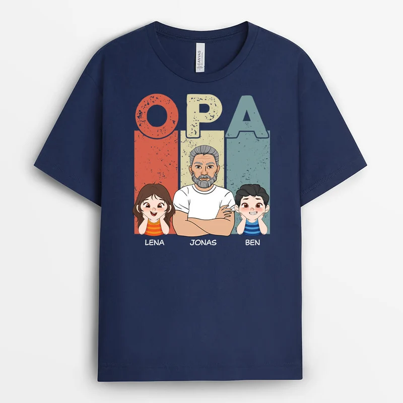 Opa/Papa - Personalisiertes Geschenk | T-Shirt für Herren