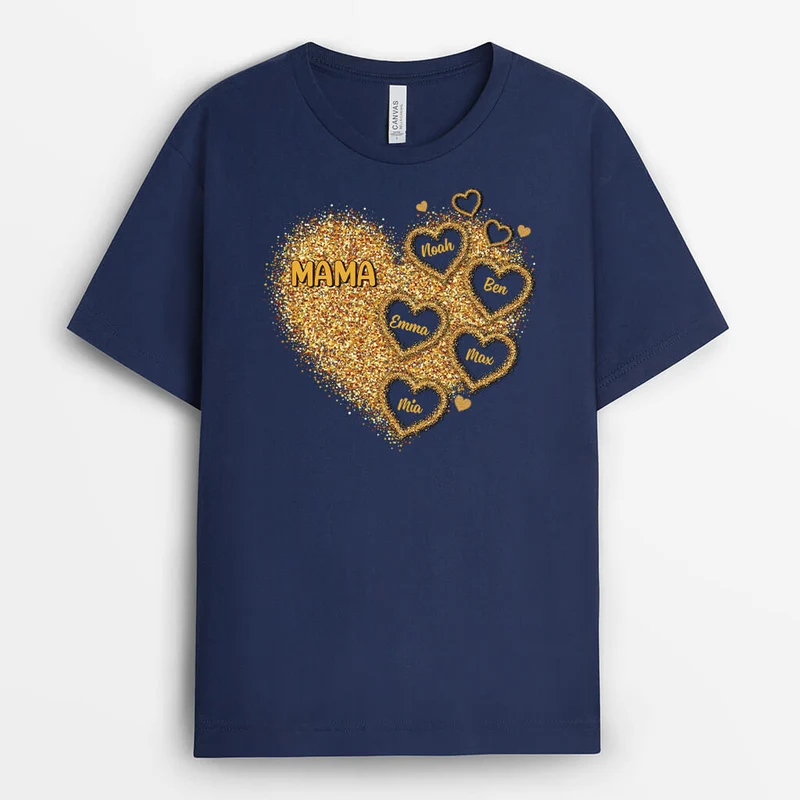 Oma Herz Liebe - Personalisiertes Geschenk | T-shirt für Omas