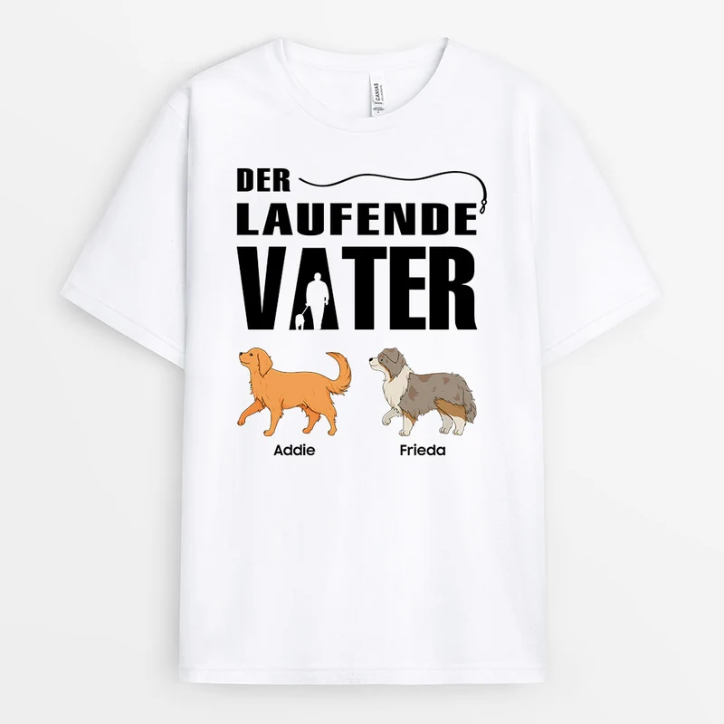Der Laufende Vater - Personalisierte Geschenke | T-Shirt für Papas