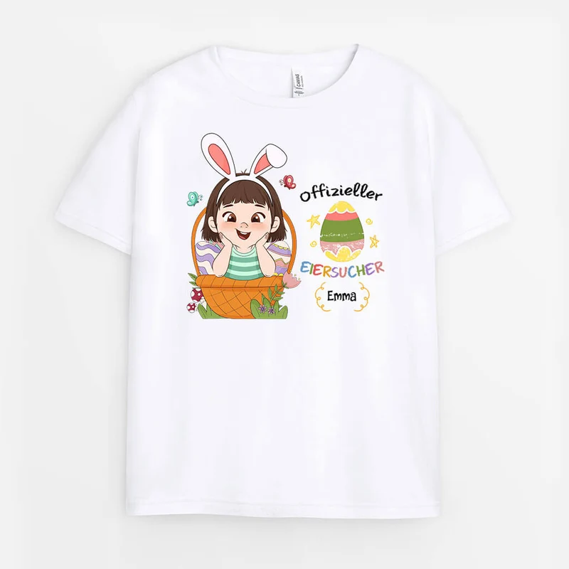 Offizieller Eiersucher - Personalisiertes Geschenk | T-shirt für Kinder