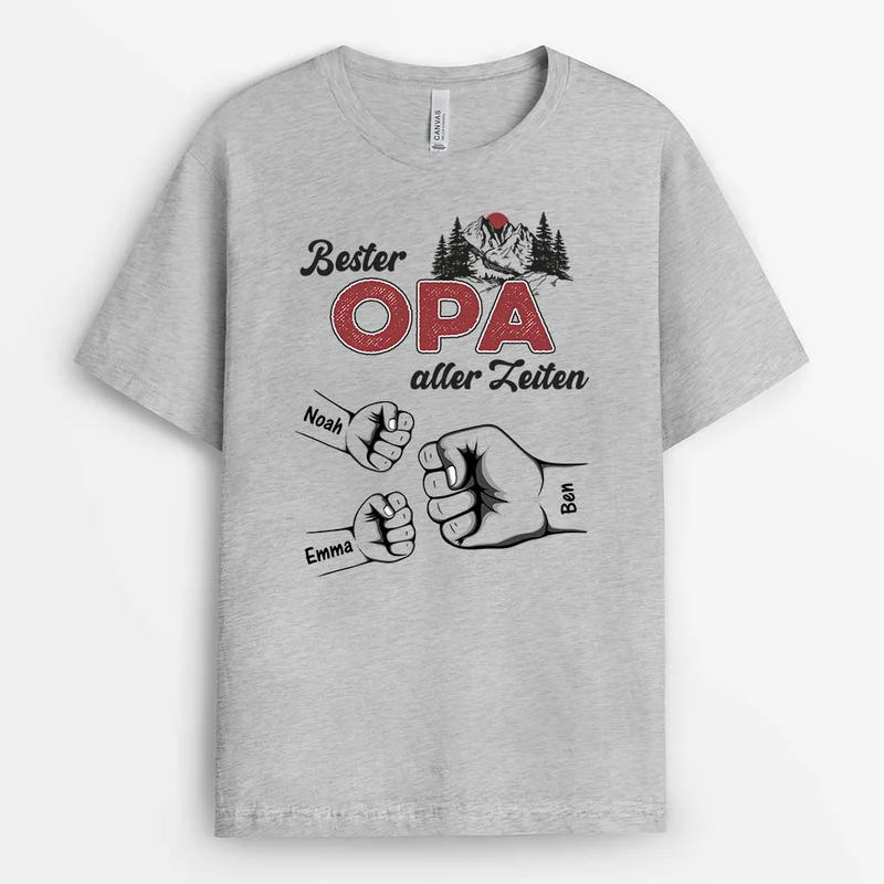 Bester Papa Aller Zeiten - Personalisiertes Geschenk | T-Shirt für Papas