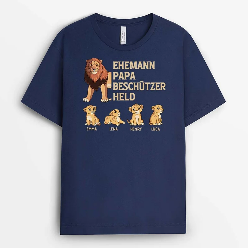 Papa Opa Beschützer Held - Personalisiertes Geschenk | T-shirt für Opas/Papas