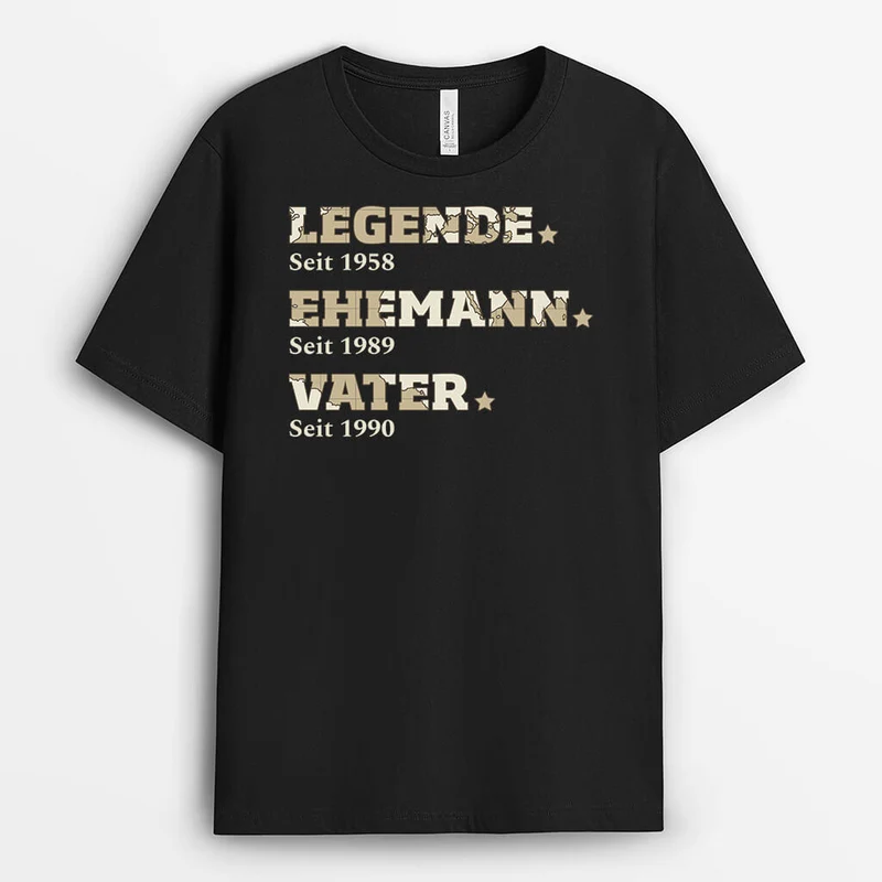 Die Legende Und Karte - Personalisiertes Geschenk | T-shirt für Opas/Papas