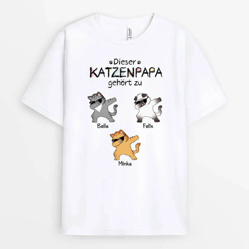 Diese Katzenschwester/ Dieser Katzenbruder Gehört Zu - Personalisiertes Geschenk | T-Shirt für Katzenliebhaber