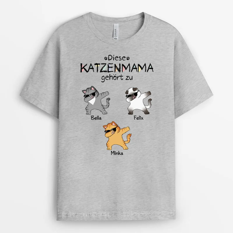 Diese Katzenschwester/ Dieser Katzenbruder Gehört Zu - Personalisiertes Geschenk | T-Shirt für Katzenliebhaber