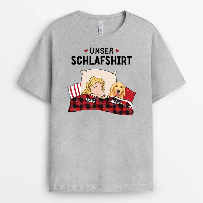 Unser Schlafshirt - Personalisiertes Geschenk | T-Shirt für Hundeliebhaber