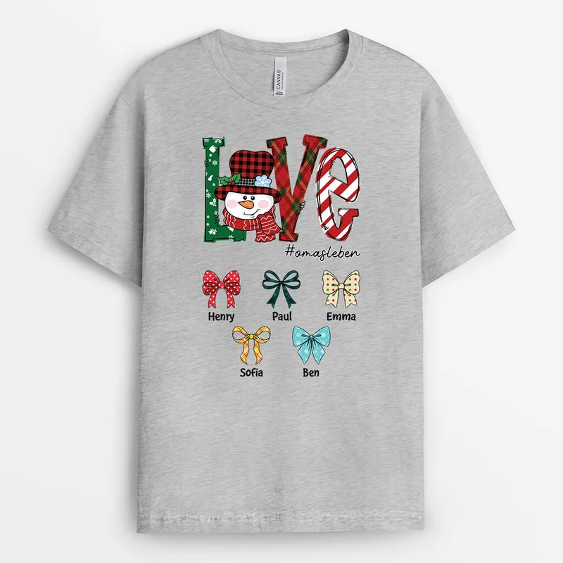 Omaleben - Personalisiertes Geschenk | T-Shirt für Omas und Mamas zu Weihnachten